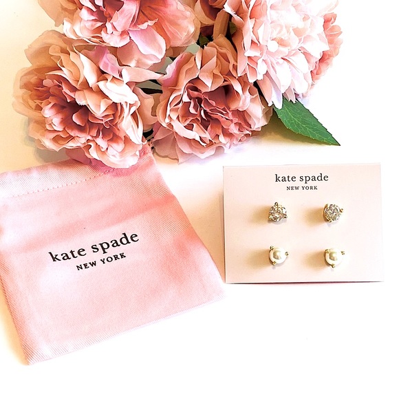 kate spade Jewelry - KATE SPADE 2 SETS Earrings Pearls Elegant
